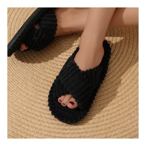Chaussures de douche et chaussons d'intérieur doux en coton gris