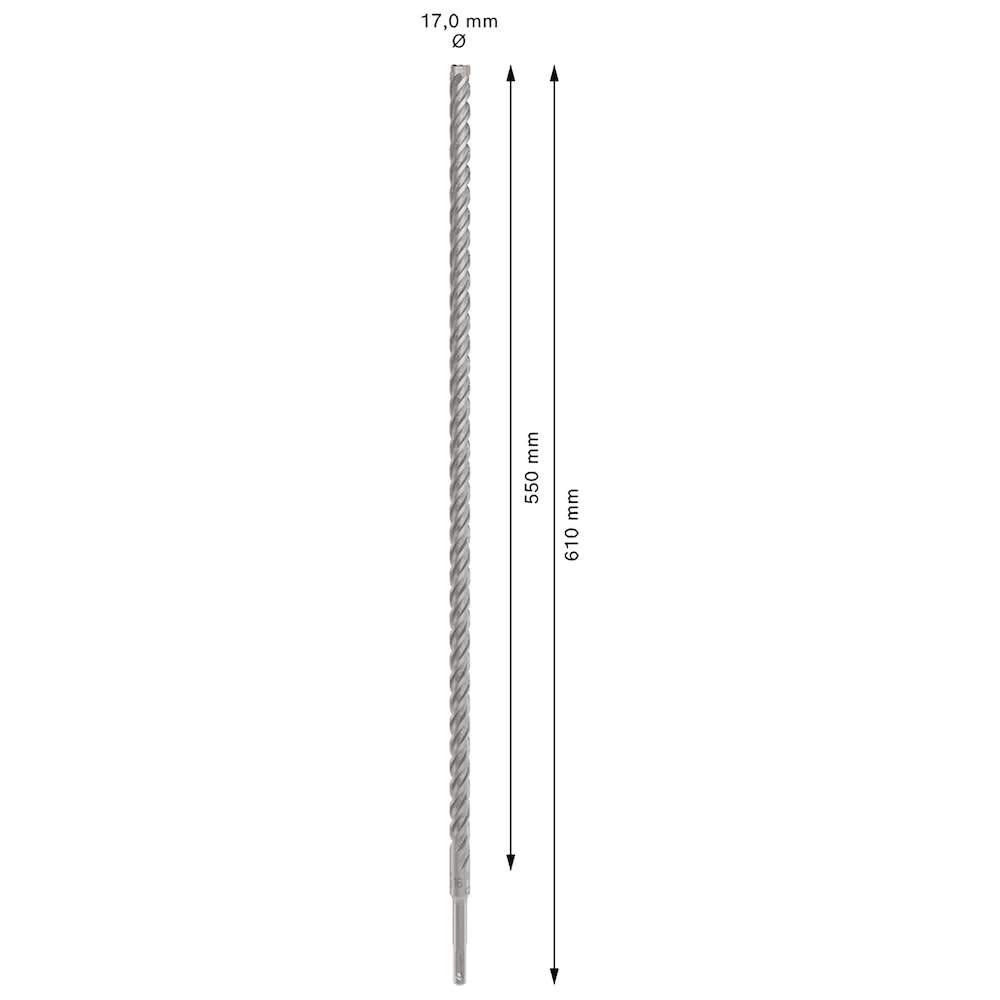 Bosch 1x Foret PRO SDS plus-5X (pour Béton armé, Béton, Ø 16,00 mm, Professional Accessoire Marteau burineur)