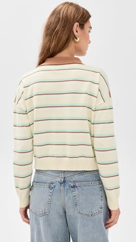 LE BOP Women's Striped Polo3