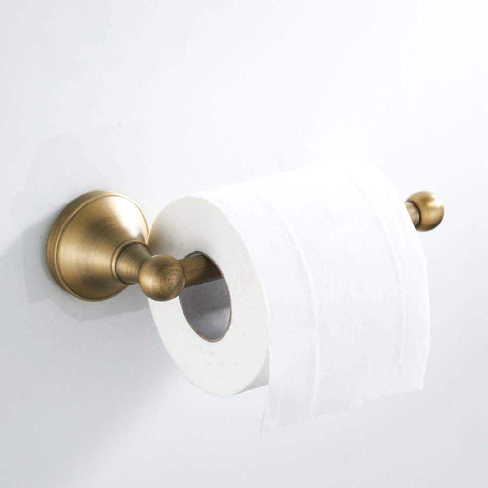 Big Big Home Toilet Paper Roll Holder Antique Brass Finish Soild Brass Material Bathroom Tissue Bar Wall Mounted 20 cm/7.8 inch Retro Style Lavatory Accessories