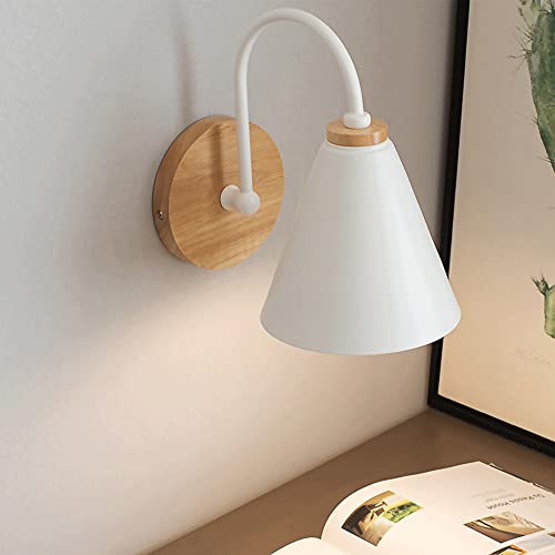 Luces de pared de iluminación deco con acabado metálico de alta calidad y base de madera E27 4