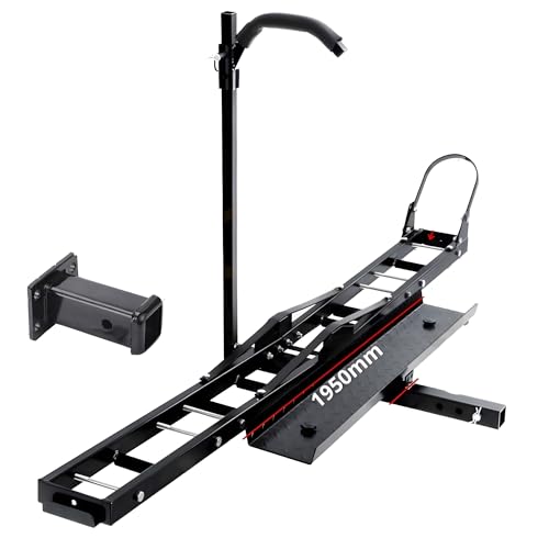 Porte-Moto Attelage Scooter avec Rampe de Chargement 227kg + Adaptateur carré 2'' 85x45mm