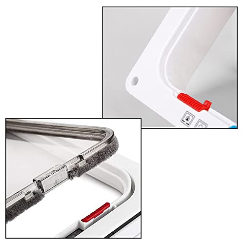 Cat Door Large 4 Way Locking Cat Flap Door For Interior & Exterior Doors - Weatherproof Pet Door For Cats And Medium Dogs - White #TOP2