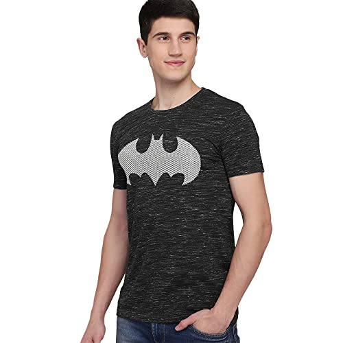 Image of Free Authority Batman Printed Regular Fit Black Cotton Men's T-Shirt