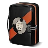 DEEGO DVD CD Storage Case with Lock, 120 Capacity CD Binder, Leather DVD Storage with Smart Multi-Slot for USB, SD Card, Blu-ray Wallet Album CD Book, CD Holder Case for Car, Home, Travel, Gifts