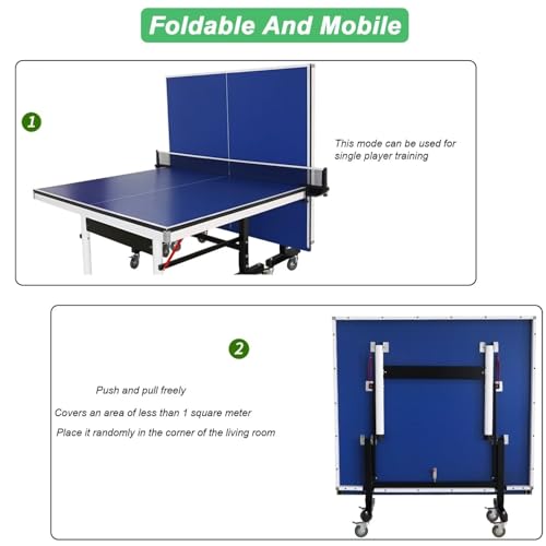 Kompakter Klappbarer Tischtennistisch, Tischtennis-Indoor-Spiel, Ping-Pong-Set, Tragbarer, Einfach Und Schnell Zu Installierender Spieltisch FüR Drinnen Und DraußEn – Bild 3