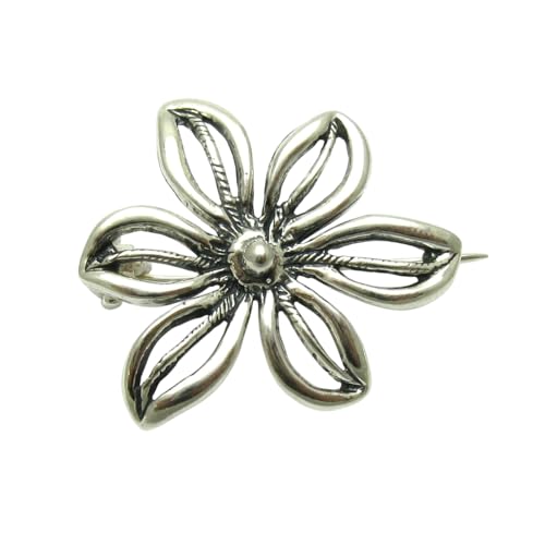 Broche en argent massif 925 Fleur Empress pour sublimer vos vestes et manteaux de saison