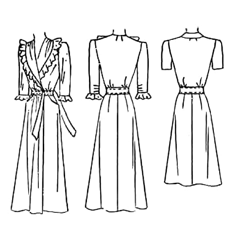 Amazon.com: Vintage 1940s Pattern, Housecoat, Robe, Dressing