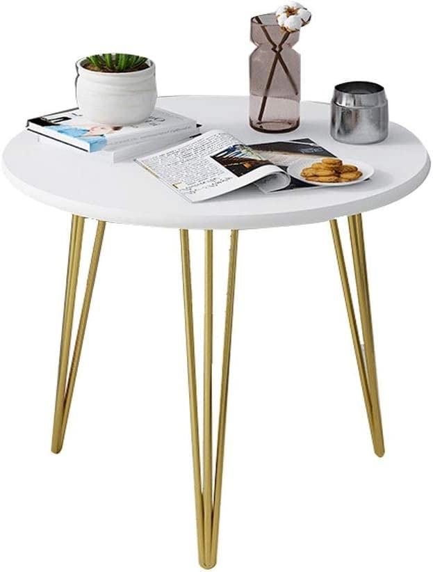 Pequeña mesa de centro redonda para dormitorio y salón, 60 cm, color negro, perfecta para espacios de ocio y zonas compactas