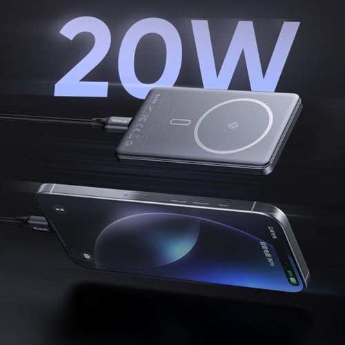 Mcdodo MC-4641 20W 5000MAH Metal Ultra İnce Kablosuz PowerBank Siyah - Görsel 4