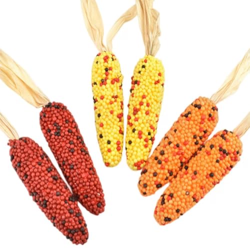 XZJMY 6 Pcs Artificial Corn,Thanksgiving Fake Corn,Simulation Foam Corn Set,Faux Corn Modle for Photoshoot,Kitchen,Party Home Decor