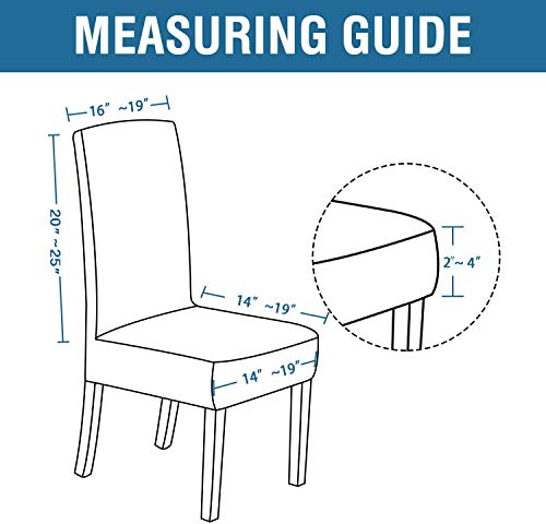 H.versailtex Velvet Dining Chair Covers Stretch Chair Covers For Dining Room Set Of 4 Parson Chair Slipcovers Chair Protectors Covers Dining, Soft Thick Solid Velvet Fabric Washable, Taupe #TOP5