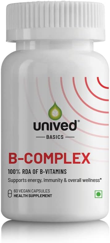 Basics B-Complex | 100% RDA of 8 Essential B-Vitamins | Healthy Energy Levels & Metabolism | 60 Vegan Capsules