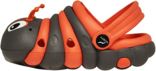 Image of NORTY Toddler Clogs - Fun Baby Clogs With Comfortable Back Strap - Caterpillar Shoes for Kids - Playful Bug Shoes