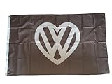  SCF Drapeau VW I Love 152 x 91 cm (noir)