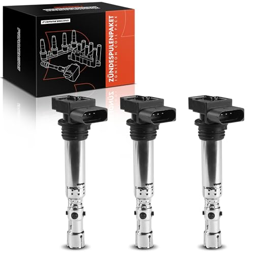 Frankberg 3x Zündspule Kompatibel mit Ibiza III 6L1 2007-2008 Fabia I 6Y2 2001-2007 Fabia I 6Y3 2002-2004 Fabia II 542 545 2006-2011 Fox 5Z1 5Z3 5Z4 Polo 9N Replace# 03D905105A