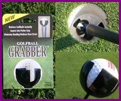 Charter Golf Ball Grabber Insert Into Putter Grip Picks Up Ball