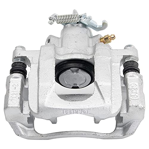Image of TRQ Rear Brake Caliper Set Zinc Coated Brackets Hardware Compatible with 2008-2016 Chrysler Town and Country 2008-2016 Dodge Grand Caravan 2012-2015 Ram C V 2009-2014 Volkswagen Routan
