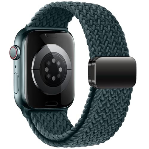 Image of Qimela Sport Loop Compatible with Apple Watch Band 38mm 40mm 41mm 42mm 44mm 45mm 46mm 49mm for Women Men,Magnetic Strap Stretchy Braided Wristband for iWatch Series 11 10 9 8 7 6 5 4 SE Ultra 3 2 1