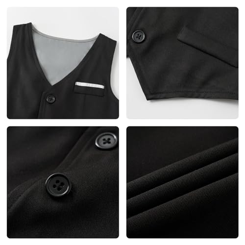 Image of Volunboy Toddler Suit Boys Formal Wedding Guest Dress Outfit | graduation dress clothes, gentleman ring bearer bowtie outfit, back-to-school pants set, birthday photoshoot dressy outfit