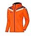 Produktbild JAKO Damen Kapuzenjacke Pro, Neonorange/Schwarz/Weiß, 42, 54550