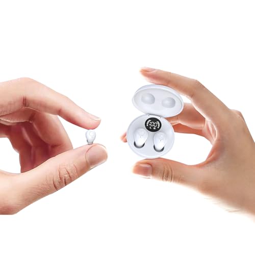 Kabellose Bluetooth-Kopfhörer, unsichtbar, klein, weiche In-Ear-Kopfhörer, ENC, Geräuschunterdrückung, versteckte Kopfhörer, kleine Ohrstöpsel für kleinere Ohren, TWS...