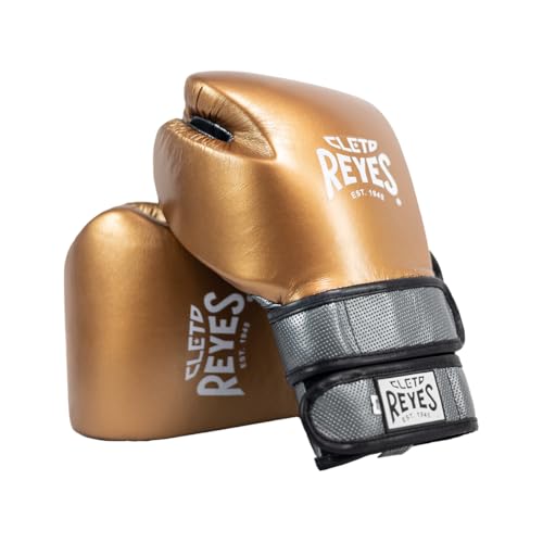 CLETO REYES Hero with Double Strap Hook and Loop Boxing Gloves for Training, Sparring and Heavy Punching Bags for Men and Women, MMA, Kickboxing, Muay Thai, 16 oz, Copper Oxford Gray