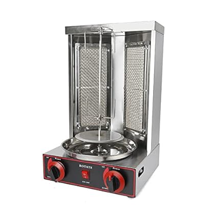 Dönergrill Gyrosgrill, 3000W Gas Doner Kebab Machine, Edelstahl Grill Grillmaschine Tischgrill Vertikal Hähnchengrill 220V