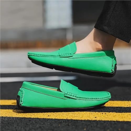 Casual Wedding Slip-ons Mens Loafers Shoe Solid Color Leather Driving Lightweight Slip Resistant4