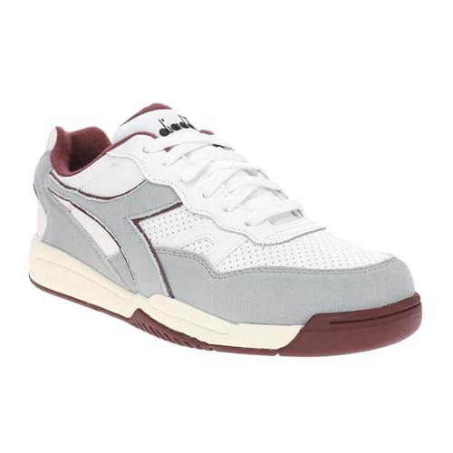 Image of Diadora Mens Winner Suede Leather Lace Up Sneakers Shoes Casual - Grey, White