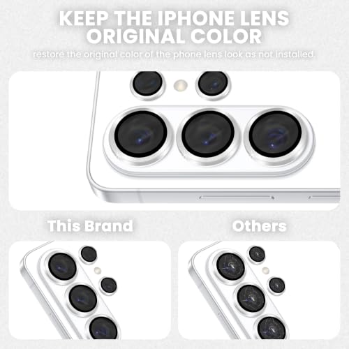 Image of ArmourPro Camera Lens Protector for Samsung Galaxy S26 Ultra with Auto Alignment Installation Frame, AR+AF Coated Tempered Glass Camera Rings, Anti-Scratch, Case Friendly | Silver