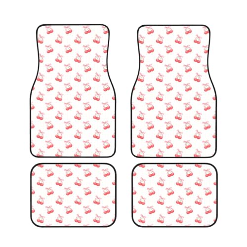 Alfombrillas de coche rosa frutal retro para SUV o sedán un toque estético para su coche