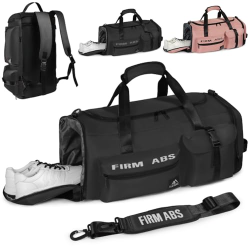 Flintronic 65L 3-in-1 Waterproof Sports Duffle, Gym Bag with Shoes Compartment+Wet Pocket