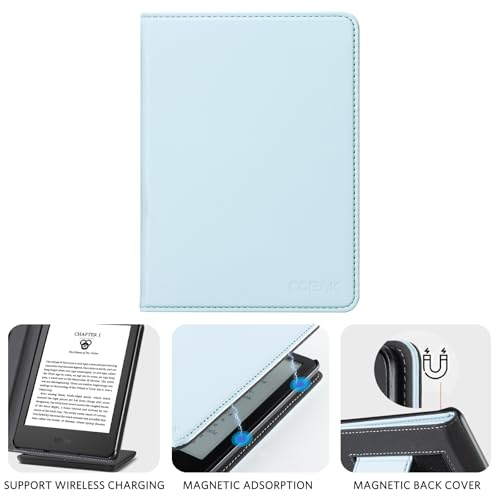 Image of CoBak Case for 6 inch E-Reader - PU Leather Smart Cover with Auto Sleep /Wake & Hand Strap
