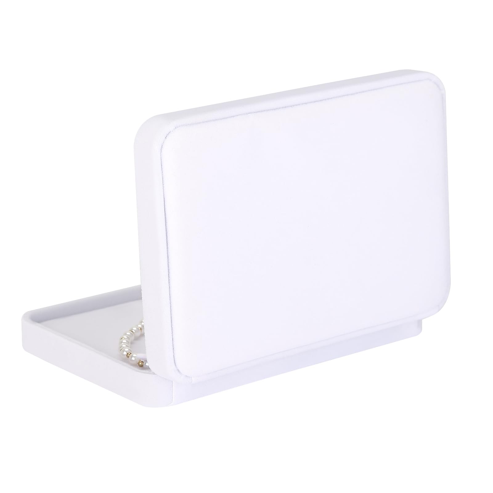 LETURE Grande Boîte à Bijoux En Velours, Grand Collier Et Bague