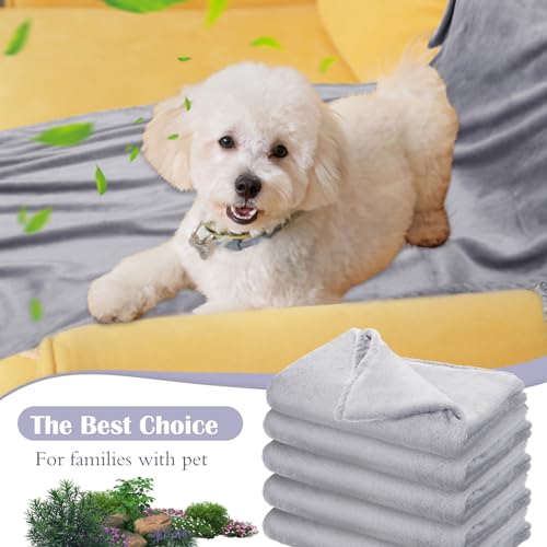 Image of Breling 10 Pcs Cot Blanket Toddler Daycare Nap Blanket for Kids 39 x 47 Inch Fleece Baby Warm Fluffy Cozy Rest Time Supplies for Classroom, Preschool, Daycare or Nursery(Dark Gray)