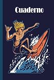 Cuaderno de surf: Cuaderno de surf, cuaderno de papel rayado para la escuela, estudiantes, regalo para niños, niños, niñas, cuaderno de surf, amante del surf