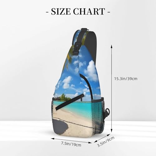 Bolso Sling Unisex Negro para Viajes y Senderismo miniatura 2