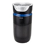 Homedics 5-in-1 UV-C Air Purifier - 360-Degree HEPA Filter for 170 Sq Ft, Air Purifiers for Bedroom and Home with Essential Oil Pads and Built-In Timer, 3 Speed Settings for Small Rooms, Black