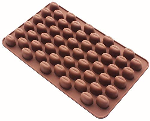 RKPM HOMES Silicone Chocolate Mold Candy Mold Jelly Ice Cube Tray Muffin Sugar Craft Fondant Mold Mould Cake Decorating Tools (Coffee Been Shape Mold)