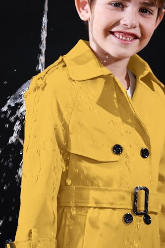 Image of Cromoncent Kids Rain Jacket, Raincoats Lightweight Waterproof Trench Coat for Boys Girls