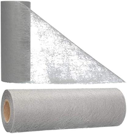 AmaCasa Table runner non-woven table ribbon flower decoration wedding communion 23cm / 20m roll (Gold)