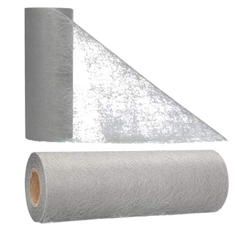 AmaCasa Chemin de Table Non tissé Courroie de Table Ruban de Table Non tissé Mariage Communion 23cm / 20m (Gris Clair)