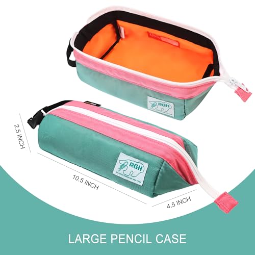 Image of Rough Enough Large Pencil Case Pen Pouch Bag School Art Supplies Sturdy Cordura Fabric for Girls Kids Adults