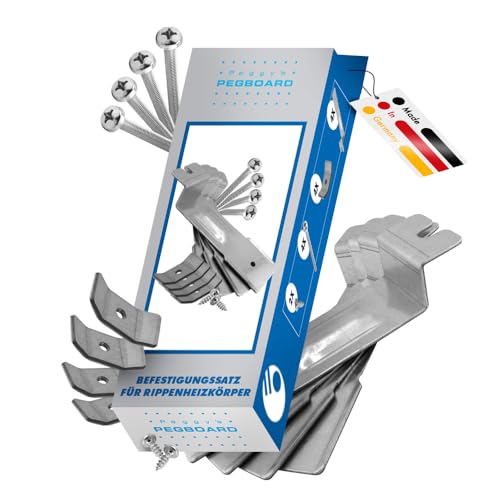 Pegboard - 1 x Set Halterung für Heizkörperverkleidung aus 2 mm Stahlblech verzinkt...