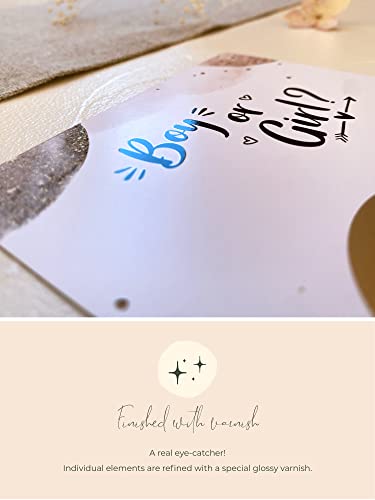 Image of Joli Coon Gender Reveal Scratch Off Card - It's a Boy - Baby Announcement Scratch Card with Envelope - Gender Reveal Idea for Baby Shower