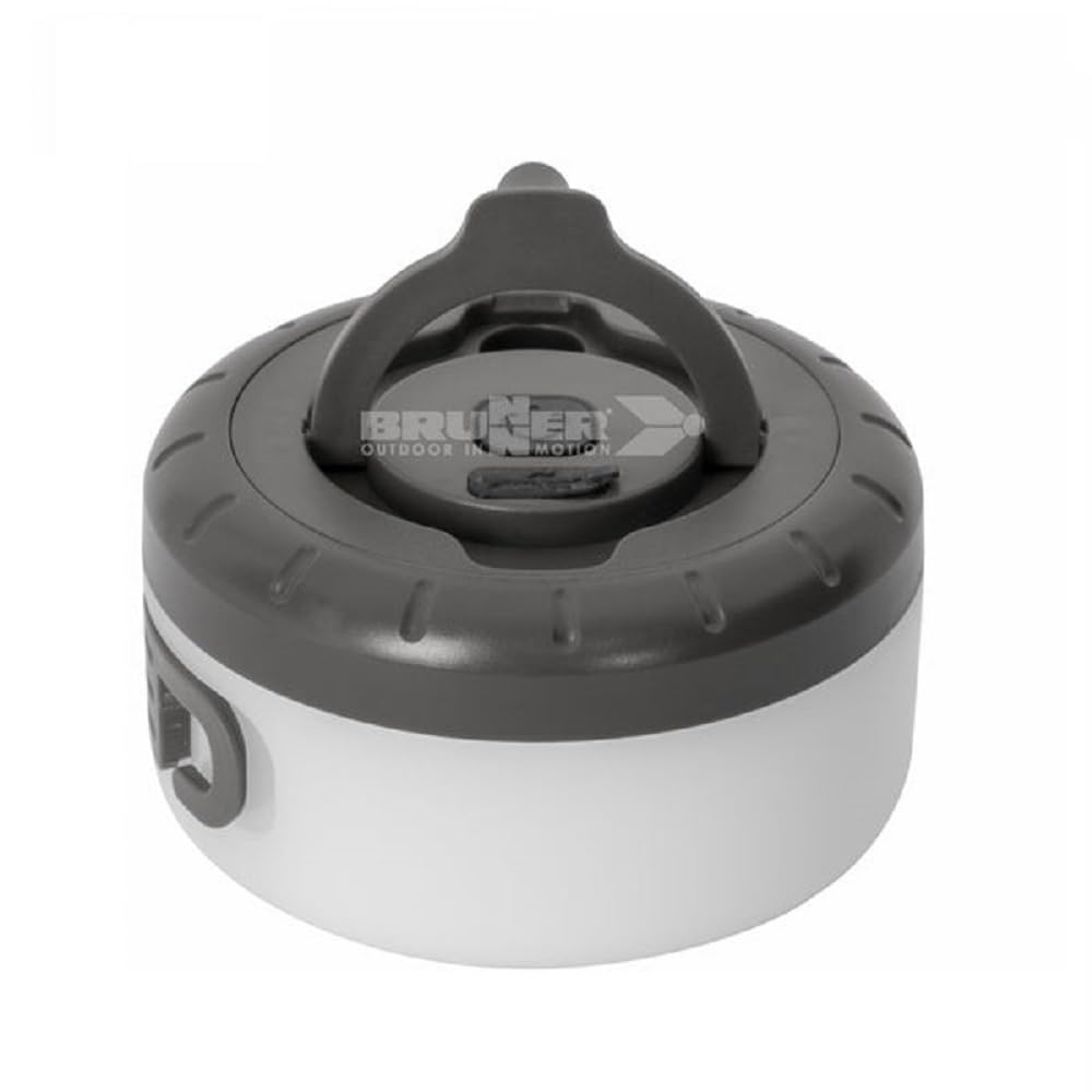 BRUNNER Lanterna da Campeggio Ricaricabile con Strisce Luminose Flessibili e Arrotolabili, IP44, Grigio