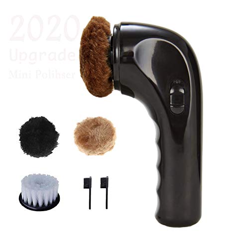 Mini Electric Shoe Shine Kit, Hitti Electric Shoe Polisher Brush Shoe Shiner Dust Cleaner Portable W