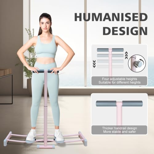 TOPCHANCES Máquina de esquí plegable, simulada con 4 niveles de pedal ajustable, no deslizante, entrenador de músculos para el hogar