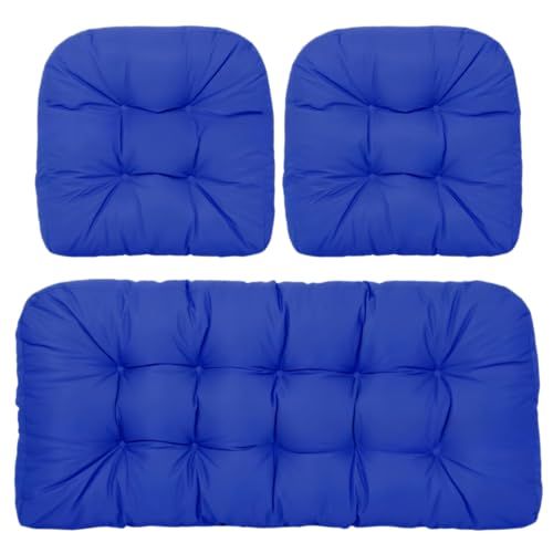 Housse de siège balancelle lot de 3 protections imperméables pour bancs en rotin de jardin